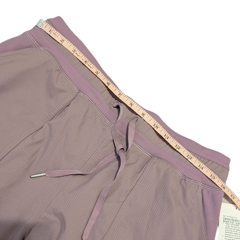 Lululemon Dance Studio High-Rise Short Lined 3.5" Lavender Lux Size 10 NWT - Picture 5 of 10